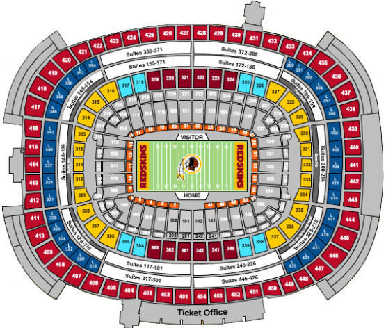 NFL Football Stadiums Washington Redskins Stadium FedEx Field Feb 