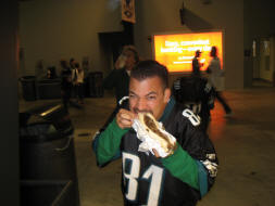 Philadelphia Eagels Tailgating with a Philly Cheesesteak