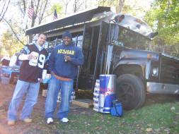 Havin' a cold one by the Tailgating Bus