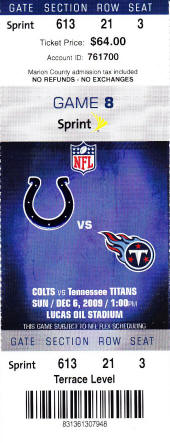 Buy Cheap Indianapolis Colts Tickets 2009