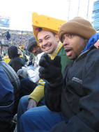Me and TJ watching the Green Bay Packers